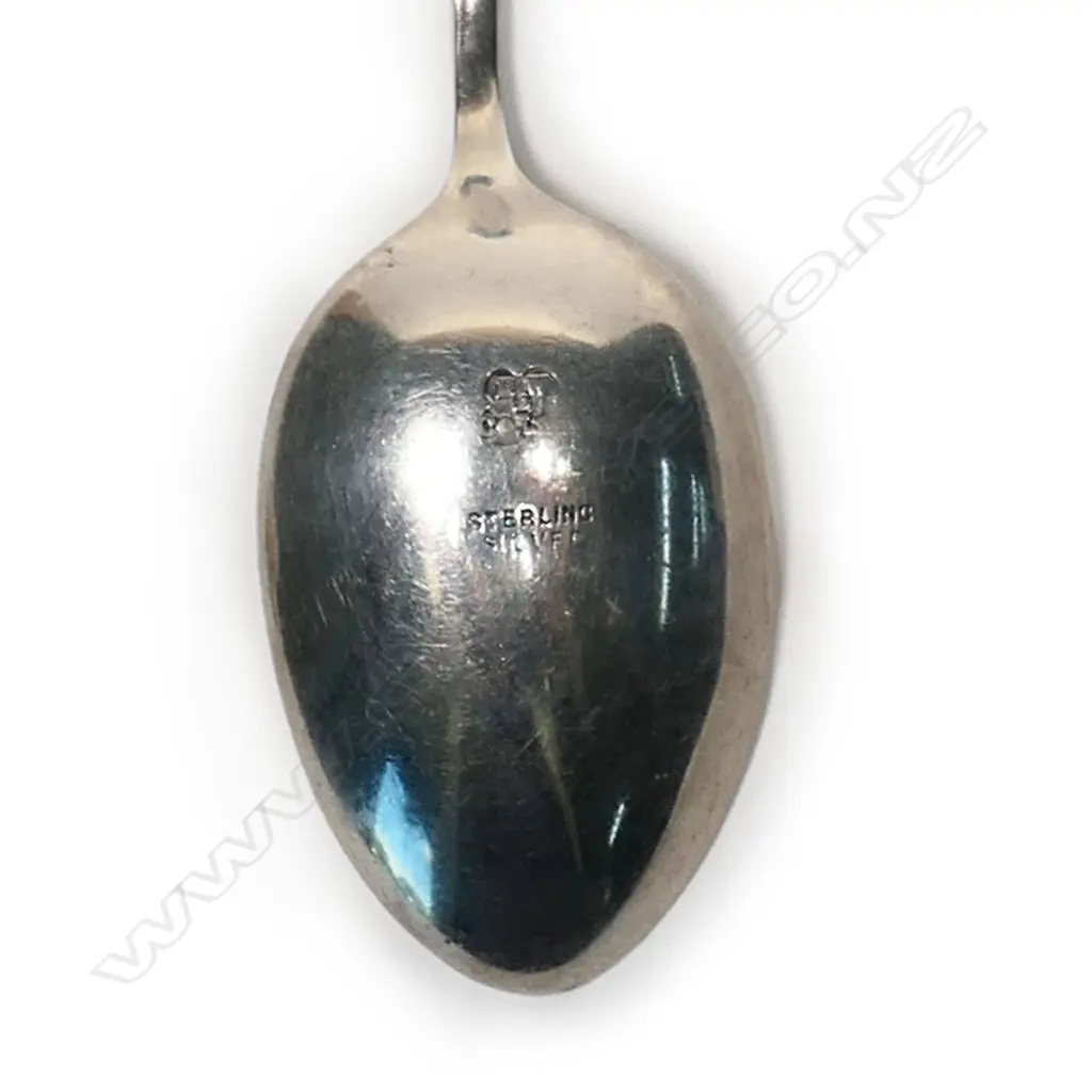 Benjamin Waby (Dunedin) greenstone and silver teaspoon, Image 1++